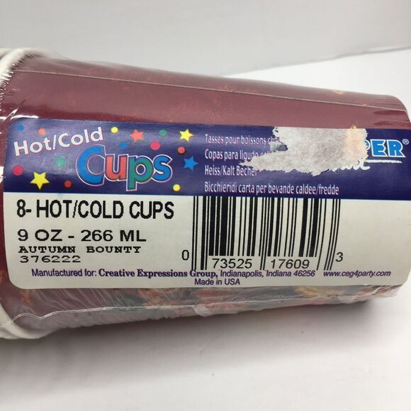 Thanksgiving Themed Turkey Paper Hot Cold Cups & Napkins Set - Picture 8 of 12